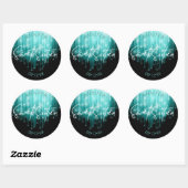Sticker Rond Lumières en cascade Sweet 16 ID Turquoise790 (Feuille)