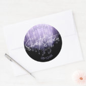 Sticker Rond Lumières en cascade Sweet 16 Violet ID790 (Enveloppe)