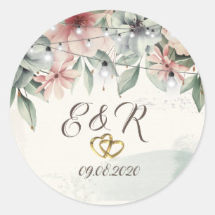 Sticker Rond Lumières en forme de guirlande, coup de pinceau, c