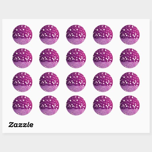 Sticker Rond Lumières Rosées Bokeh (Feuille)