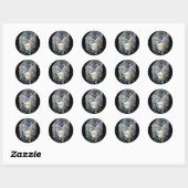 Sticker Rond Luminaire Votif Cross (Feuille)