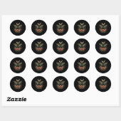 Sticker Rond Luna céleste Moth Subtil Anti Trump (Feuille)