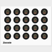 Sticker Rond Luna céleste Moth Subtil Anti Trump (Feuille)