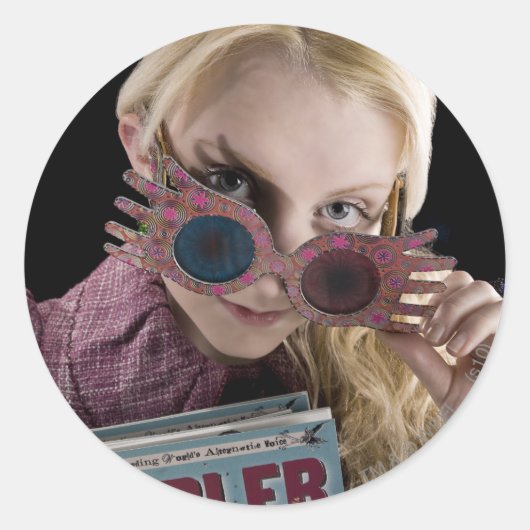 Sticker Rond Luna Lovegood Surplombe Les Lunettes (Devant)