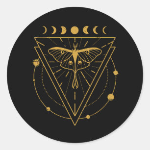 Sticker Rond Luna Moth conceptions mystiques