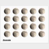 Sticker Rond Lunar Eclipse (4) 12:01 Le 15 avril 2014 (Feuille)