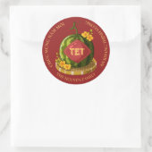 Sticker Rond Lunar New Year Vietnamese Tet Lucky Watermelon (Sac)