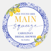 Sticker Rond Lundi Gras Italien Fête de Mariage au Citron (Devant)