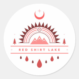 Sticker Rond lune arc-en-ciel du lac alaska