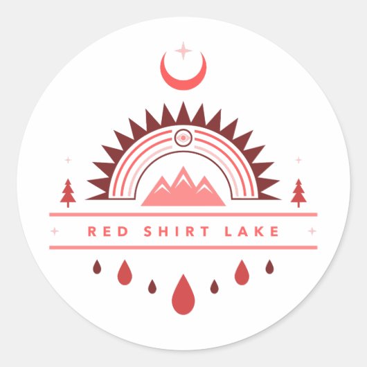Sticker Rond lune arc-en-ciel du lac alaska (Devant)
