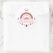 Sticker Rond lune arc-en-ciel du lac alaska (Sac)