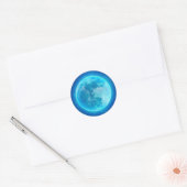 Sticker Rond Lune bleue (Enveloppe)