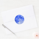 Sticker Rond Lune bleue (Enveloppe)