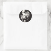 Sticker Rond Lune céleste ciel Univers Dieu Nuit Illustration (Sac)
