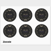 Sticker Rond Lune céleste mystique noire 21e anniversaire (Feuille)
