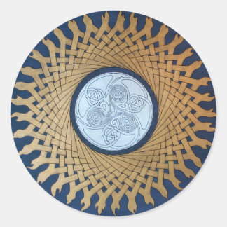 Sticker Rond Lune celtique