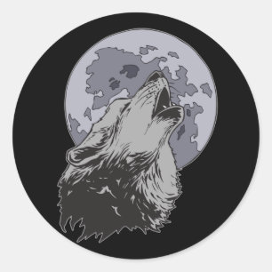 Sticker Rond Lune de coyote