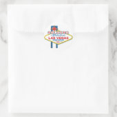 Sticker Rond Lune de miel de Las Vegas (Sac)