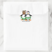 Sticker Rond Lune de miel hawaïenne (Sac)