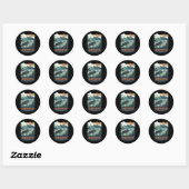 Sticker Rond Lune de miel longue LOLOHO Gros Ventre Wilderness (Feuille)