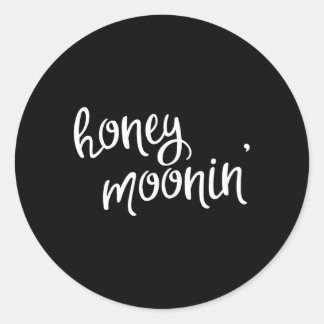 Sticker Rond Lune de miel Mariage Voyage de lune de miel Lune d