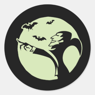 Sticker Rond Lune de vampire