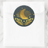 Sticker Rond Lune d'or de l'Indigo (Sac)