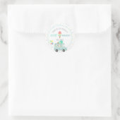 Sticker Rond L'une est crème glacée douce Premier anniversaire  (Sac)