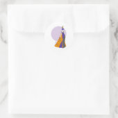 Sticker Rond Lune et les étoiles (Sac)