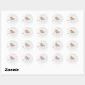 Sticker Rond Lune, étoile et nuage mignon photo bébé (Feuille)