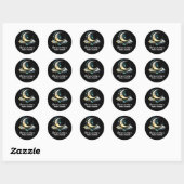 Sticker Rond Lune étoiles étoile nuit céleste lunaire chic (Feuille)