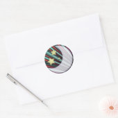 Sticker Rond Lune, Étoiles, Soleil Levant (Enveloppe)