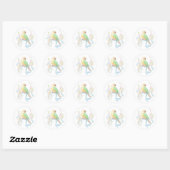Sticker Rond Lune - Jouer Conure (Feuille)