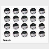 Sticker Rond Lune Landing 1969 (Histoire simple) (Feuille)