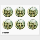 Sticker Rond Lune mystique (Feuille)