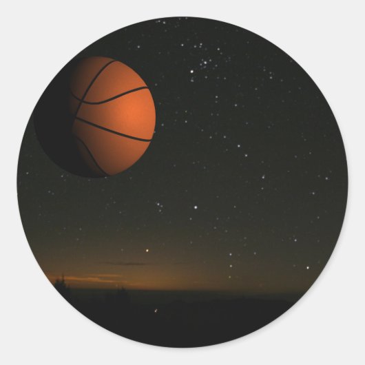 Sticker Rond Lune orange (Devant)