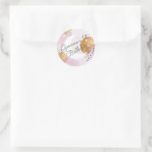 Sticker Rond Lune rose (Sac)