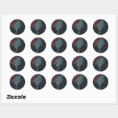 Sticker Rond lune rouge (Feuille)