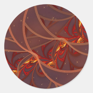 Sticker Rond Lune rouge vif