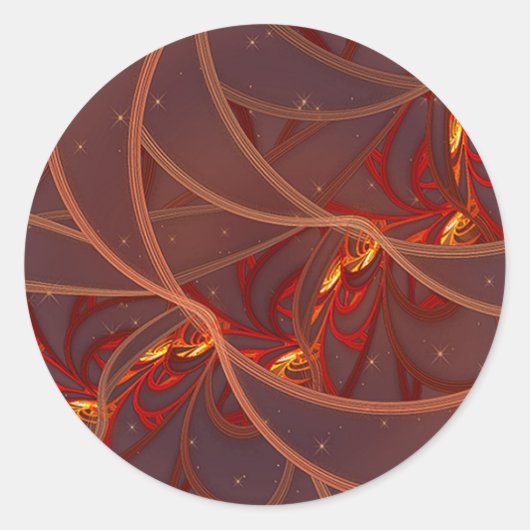 Sticker Rond Lune rouge vif (Devant)