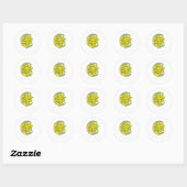 Sticker Rond Lune Solaire Eclipse 2024 Totalité Avril 8 Femmes (Feuille)