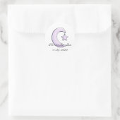 Sticker Rond Lune violette (Sac)