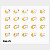 Sticker Rond LuneLuneBrille Avec Étoile (Feuille)