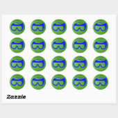 Sticker Rond Lunettes de sécurité ©AH2010 (Feuille)