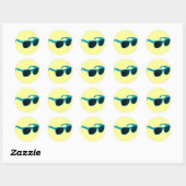 Sticker Rond lunettes de soleil (Feuille)