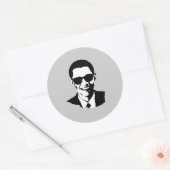 Sticker Rond Lunettes de soleil Barack Obama (Enveloppe)