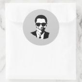 Sticker Rond Lunettes de soleil Barack Obama (Sac)