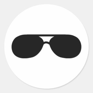 Sticker Rond lunettes de soleil de provocation