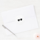 Sticker Rond Lunettes de soleil noires (Enveloppe)