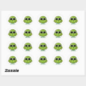 Sticker Rond Lunettes de soleil pastèque cool graphique de dess (Feuille)